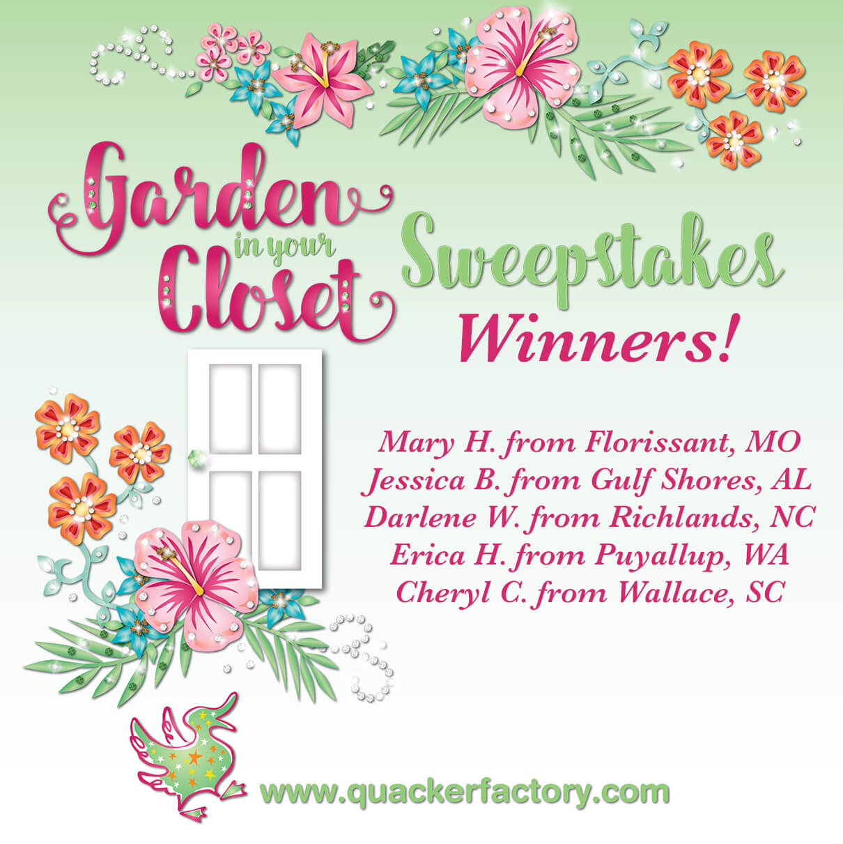 Garden in Your Closet Sweepstakes Closed Stamp