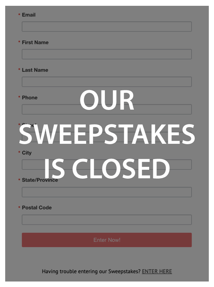 Sweepstakes Closed