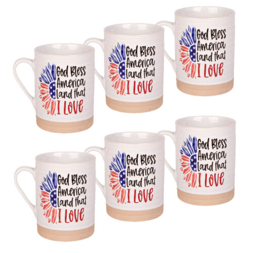 God Bless America Mugs (Set of 6)